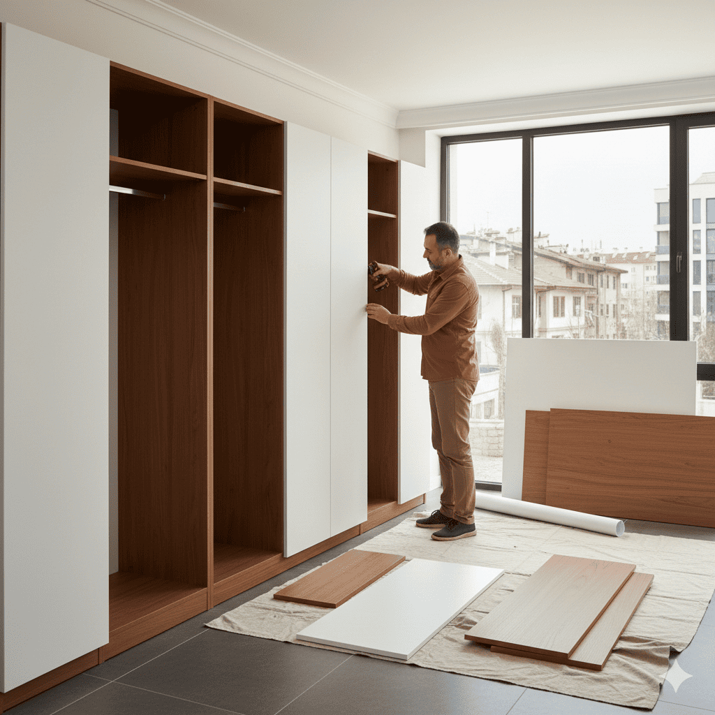 Vestiyer Gardırop Portmanto Montajı